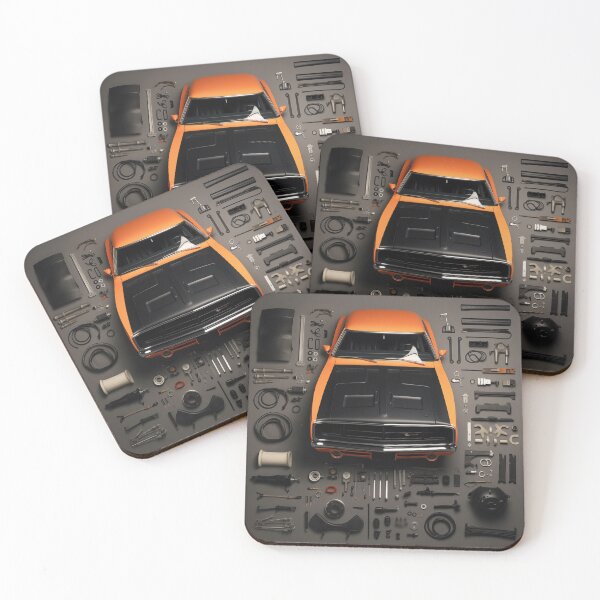 Item preview, 1969 Charger Classic Car Knolling Craft designed and sold by StefNomadLife.