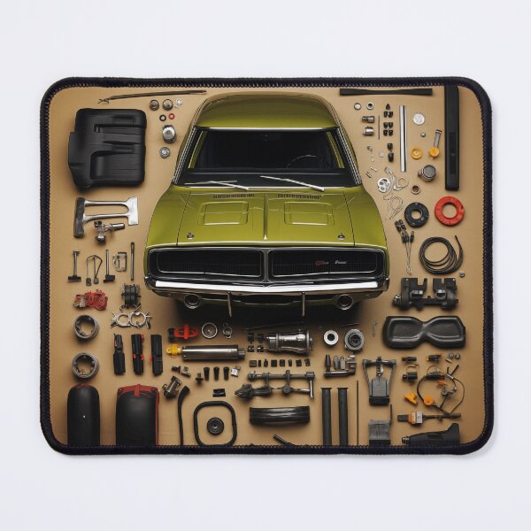 Item preview, 1969 Charger Classic Car Knolling Craft designed and sold by StefNomadLife.