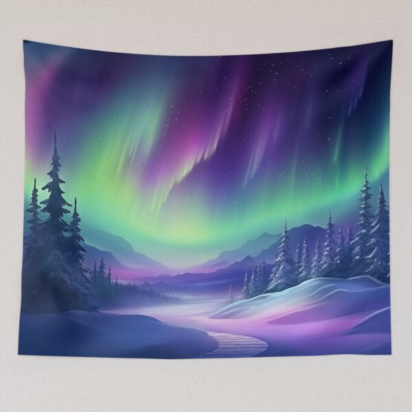 Item preview, Fantasy Dreamscape: Northern Lights, Aurora Borealis, Winter Landscape designed and sold by Fantasy Masterpiece.