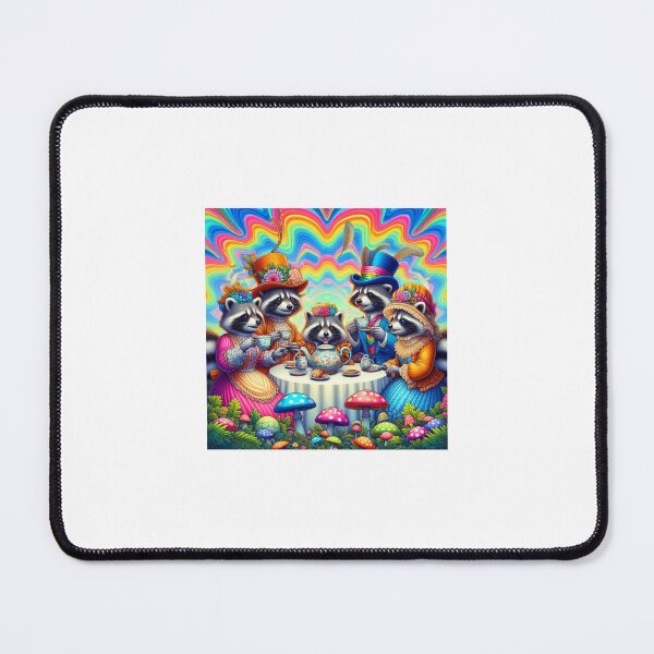 Item preview, Psychedelic Racoons Tea Party designed and sold by juss22.
