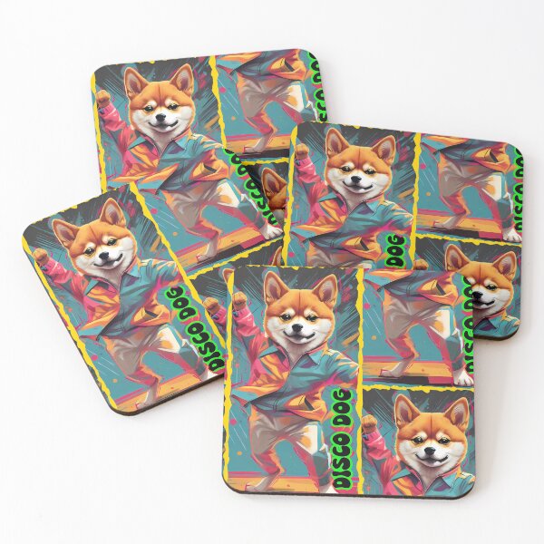 Item preview, Unleash the Groove: Shiba Inu Dances in Pop Art Blast designed and sold by purrfect pattern.