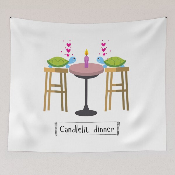Item preview, Tortoise Candlelit Dinner | Valentine's Day designed and sold by CosmicStory.