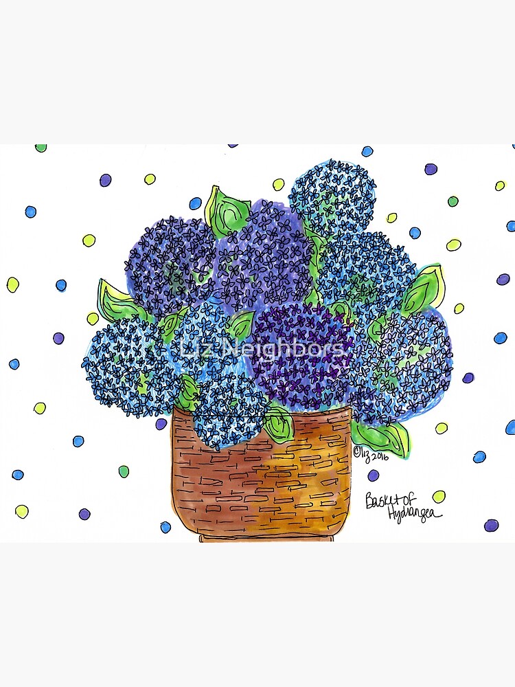 Tarjetas de felicitación «Cesta de Hortensia» de liznextdoor | Redbubble