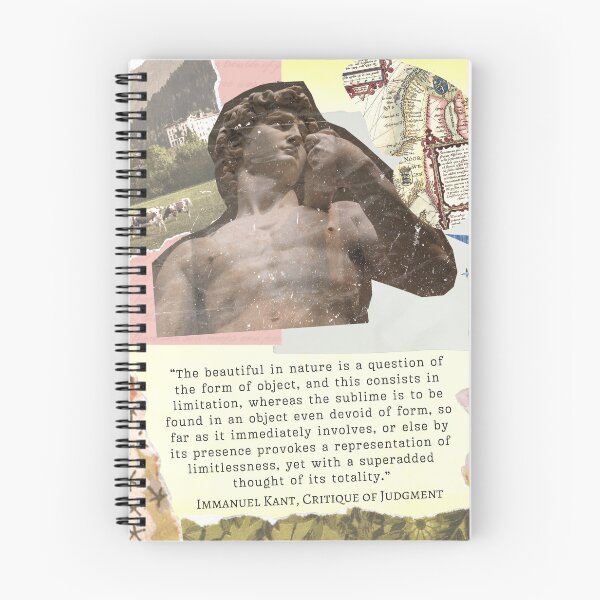 Item preview, Immanuel Kant: The beautiful in nature is a question of the form of object, and this consists in limitation, whereas the sublime is to be found in an object... designed and sold by artbleed.