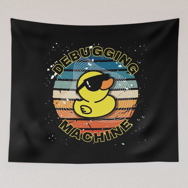 Item preview, Rubber Duck Debugging with Quack the Debugging Machine - a non-judgmental listener. Duck Inspired Debugging Design. designed and sold by Kubala.