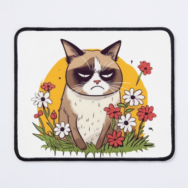 Item preview, Grumpy cat in the garden designed and sold by FlowersColorful.