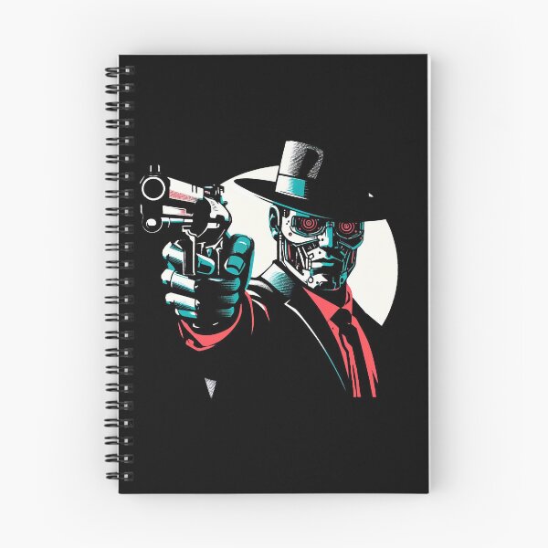 Item preview, Cyborg Detective with Revolver [neo noir, neon] designed and sold by RESToRAPTOR.