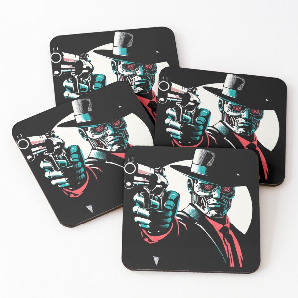 Item preview, Cyborg Detective with Revolver [neo noir, neon] designed and sold by RESToRAPTOR.
