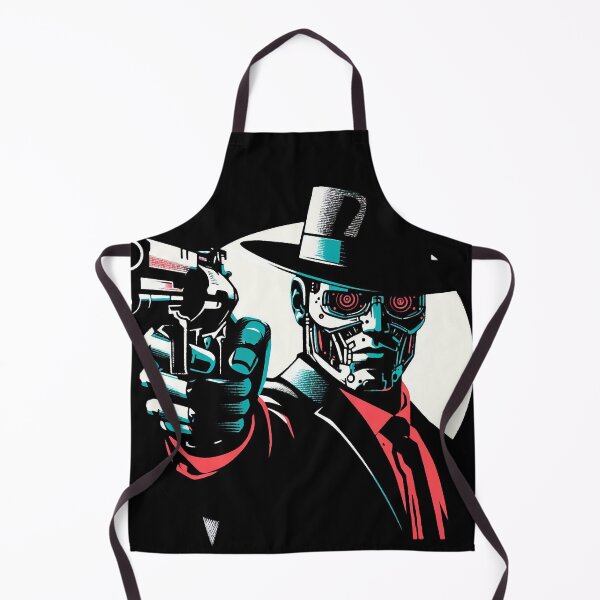Item preview, Cyborg Detective with Revolver [neo noir, neon] designed and sold by RESToRAPTOR.