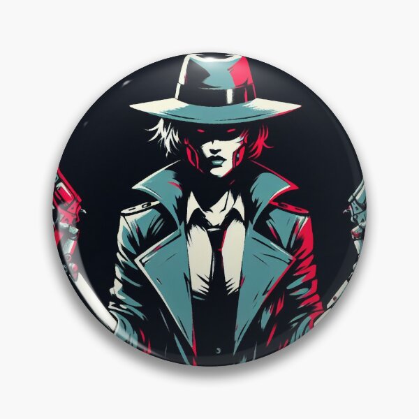 Item preview, Cyborg Woman Detective with Revolvers [neo noir, neon] designed and sold by RESToRAPTOR.