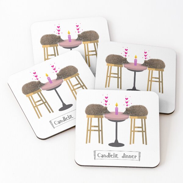 Item preview, Hedgehog Candlelit Dinner | Valentine's Day designed and sold by CosmicStory.
