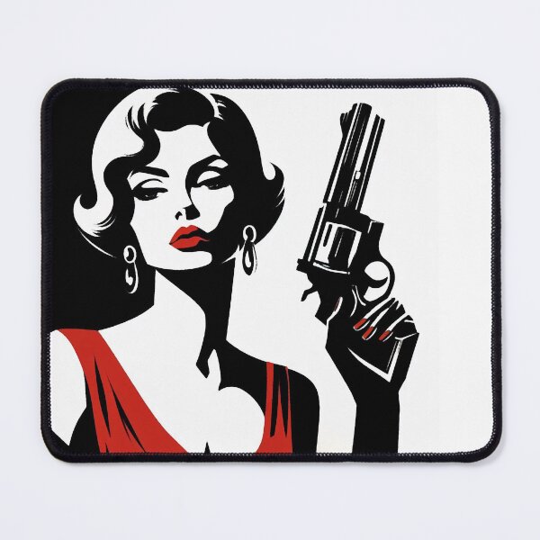 Item preview, Femme Fatale with Revolver [Noir, Crime] designed and sold by RESToRAPTOR.