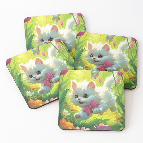 Item preview, Fluffy Cats Garden Chase designed and sold by cute-animals99.