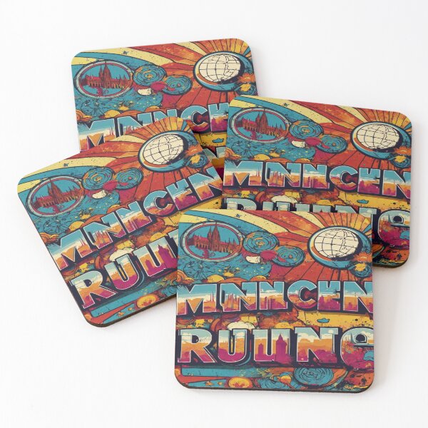 Item preview, Vibrant München Pop Art - Text Capital Design designed and sold by SSulatul101.