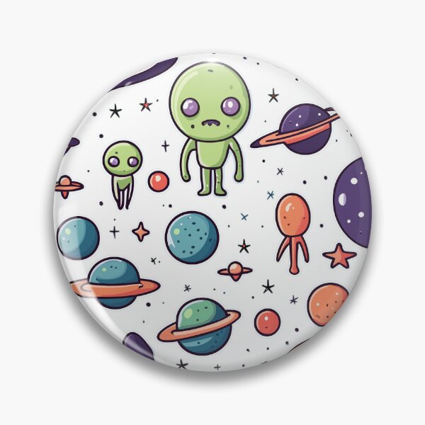 Item preview, Cosmic Aliens and Planets Pattern designed and sold by HecoPhoto.