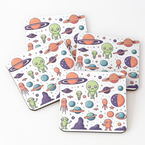Item preview, Cosmic Aliens and Planets Pattern designed and sold by HecoPhoto.