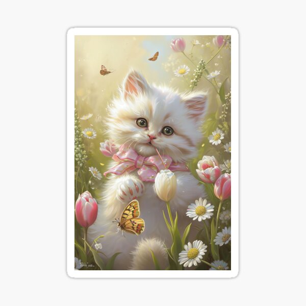 Item preview, Fluffy Feline Fun designed and sold by cute-animals99.