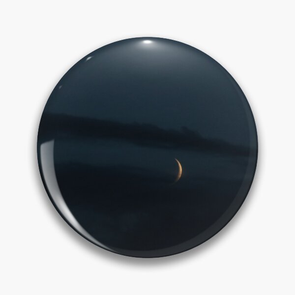 Item preview, Crescent Moon in front of a Dark Blue Sky with Clouds designed and sold by Pawsitive2Print.