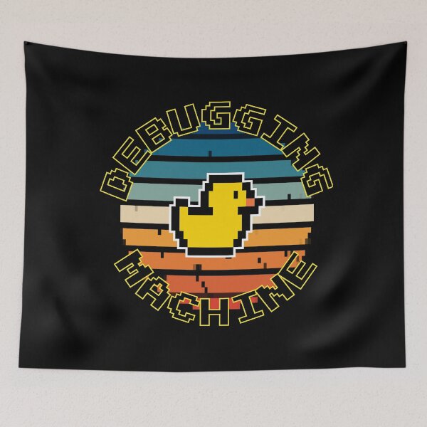 Item preview, Rubber Duck Debugging with Quack the Debugging Machine - a non-judgmental listener. Duck Inspired Pixeled Debugging Design. designed and sold by Kubala.