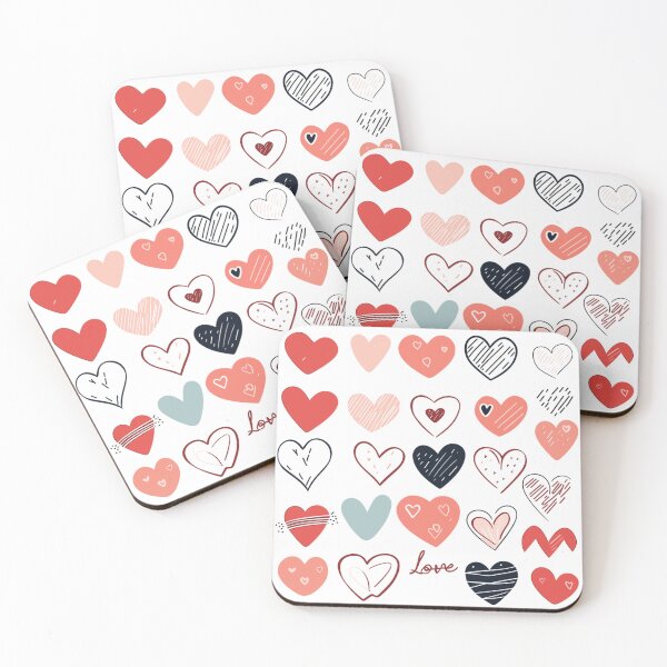 Item preview, Eclectic Heart Doodles Pattern designed and sold by HecoPhoto.