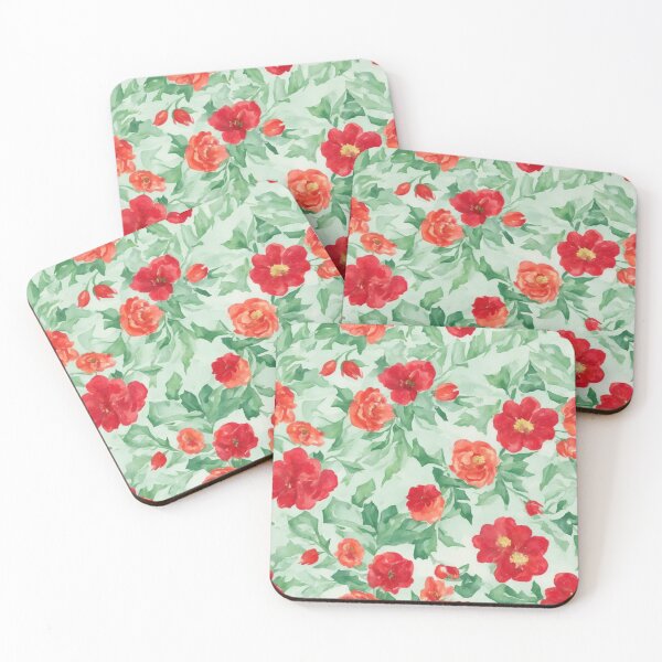 Item preview, Holiday floral design, brilliant bright red color designed and sold by CoolPixels.