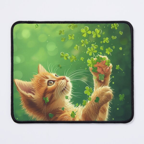 Item preview, Cat With Green Clover designed and sold by SallieIrma.