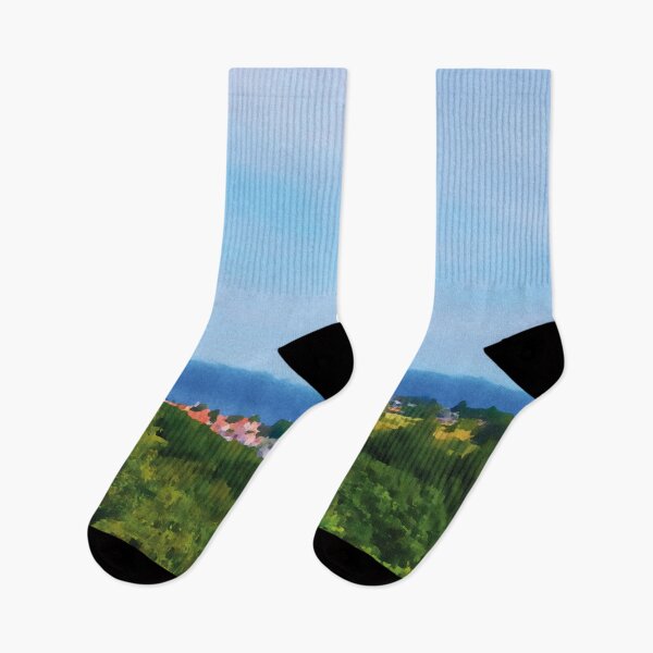 Item preview, Vibrant colors: Idyllic village in a green paradise (full screen) designed and sold by Ink-Kreativ.