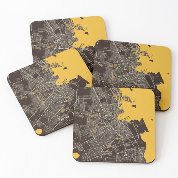 Item preview, Doha City Map of Qatar - Pastel designed and sold by deMAP.