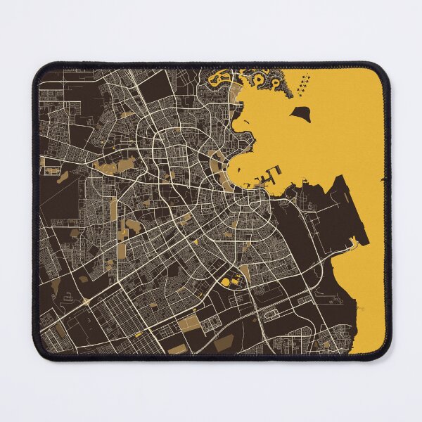 Item preview, Doha City Map of Qatar - Pastel designed and sold by deMAP.