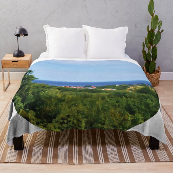 Item preview, Vibrant colors: Idyllic village in a green paradise designed and sold by Ink-Kreativ.
