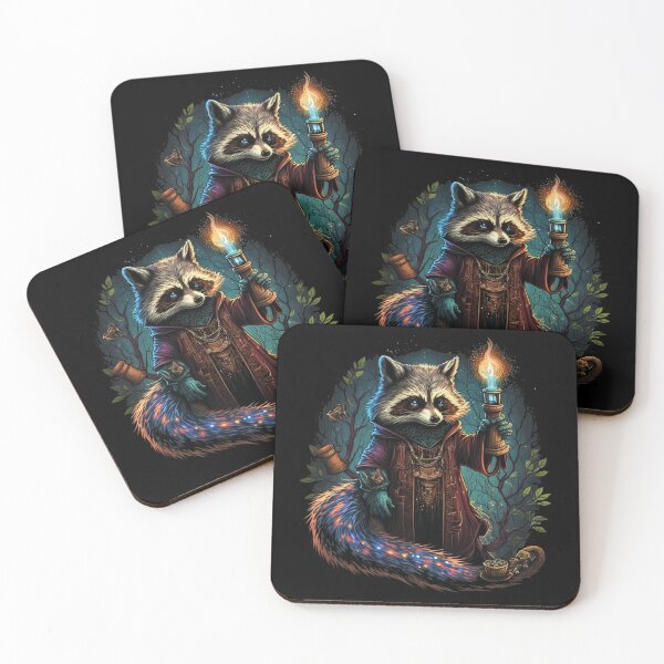 Item preview, racoon fantasy designed and sold by nerdyrock.