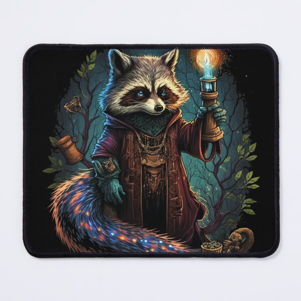 Item preview, racoon fantasy designed and sold by nerdyrock.