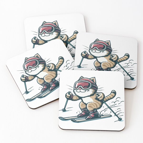 Item preview, Skiing Cat designed and sold by FRUU-design.