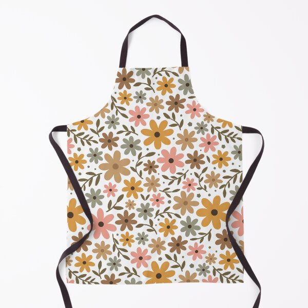 Aperçu de l'œuvre Floral occupé - fleurs de marguerite en gris, rose et orange créée et vendue par Muxune.