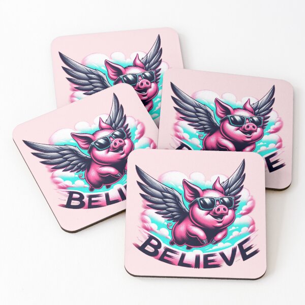 Item preview, When Pigs Fly - Whimsical Winged Pig Art designed and sold by RuyaFab.