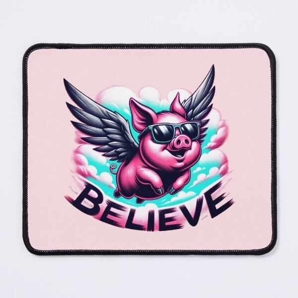 Item preview, When Pigs Fly - Whimsical Winged Pig Art designed and sold by RuyaFab.
