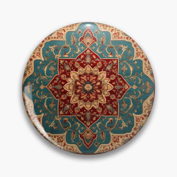 Item preview, Antique Persian Rug Dark Crimson And Azure designed and sold by GrinGalore.