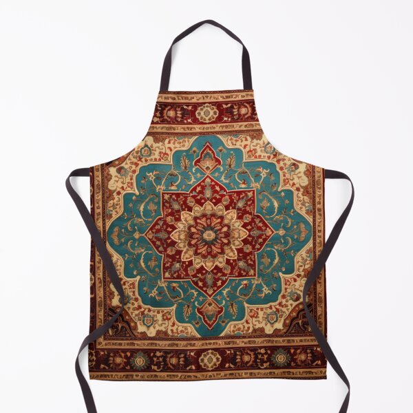 Item preview, Antique Persian Rug Dark Crimson And Azure designed and sold by GrinGalore.