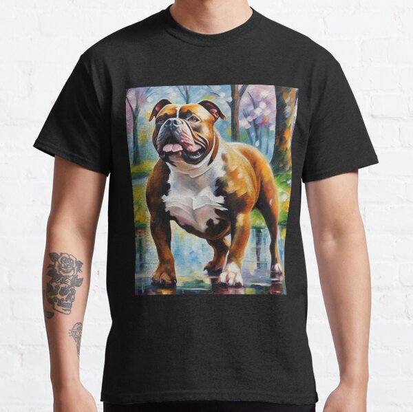 Item preview, American Bully Portrait in the park designed and sold by tchilipepper.
