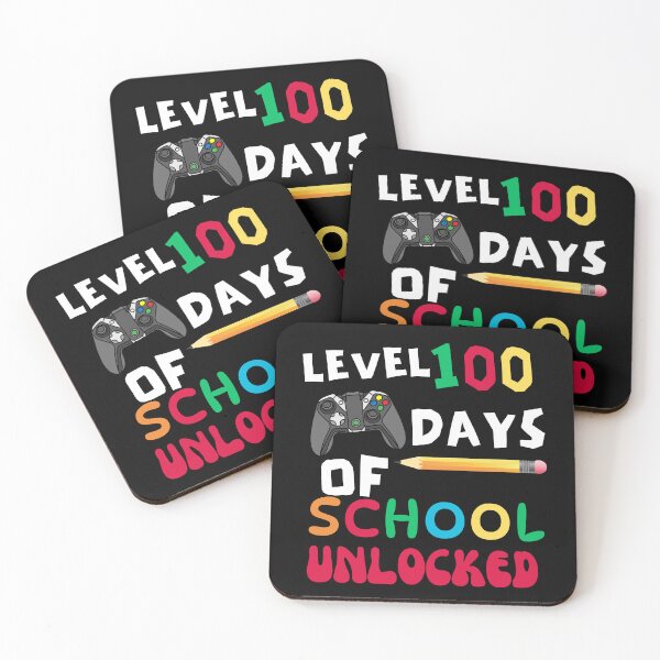 Artikelvorschau, Level 100 Days of School freigeschaltet, Level 100 Days of School abgeschlossen, Happy 100 Days of School, 100 Days Videospiel, 100 Days Gamer Boys entworfen und verkauft von Creativedsigna.