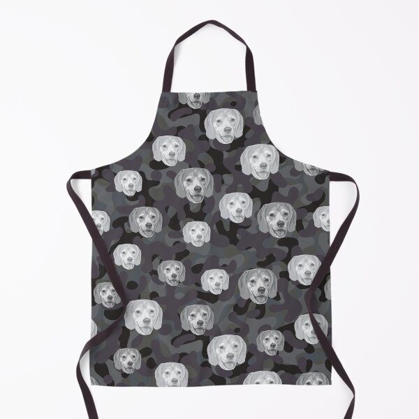 Item preview, Smiling Beagle Face And Camo Pattern Light-grey and Black designed and sold by DuFauna.