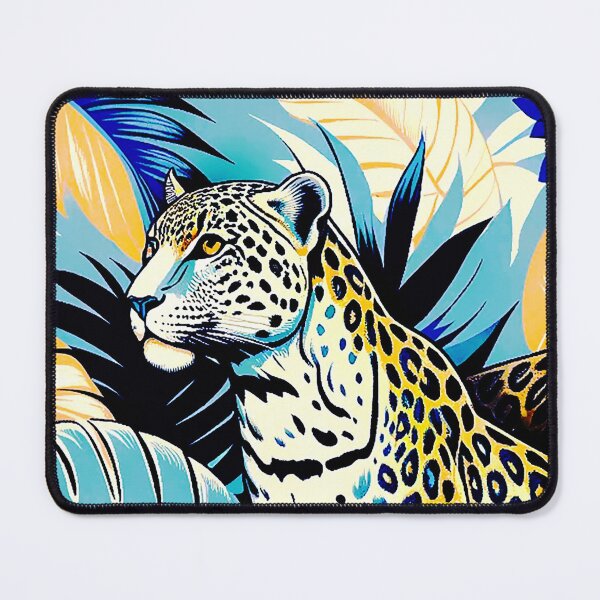 Item preview, Blue leopards in tropical leaves. designed and sold by veroniss.