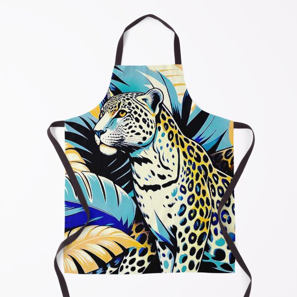Item preview, Blue leopards in tropical leaves. designed and sold by veroniss.