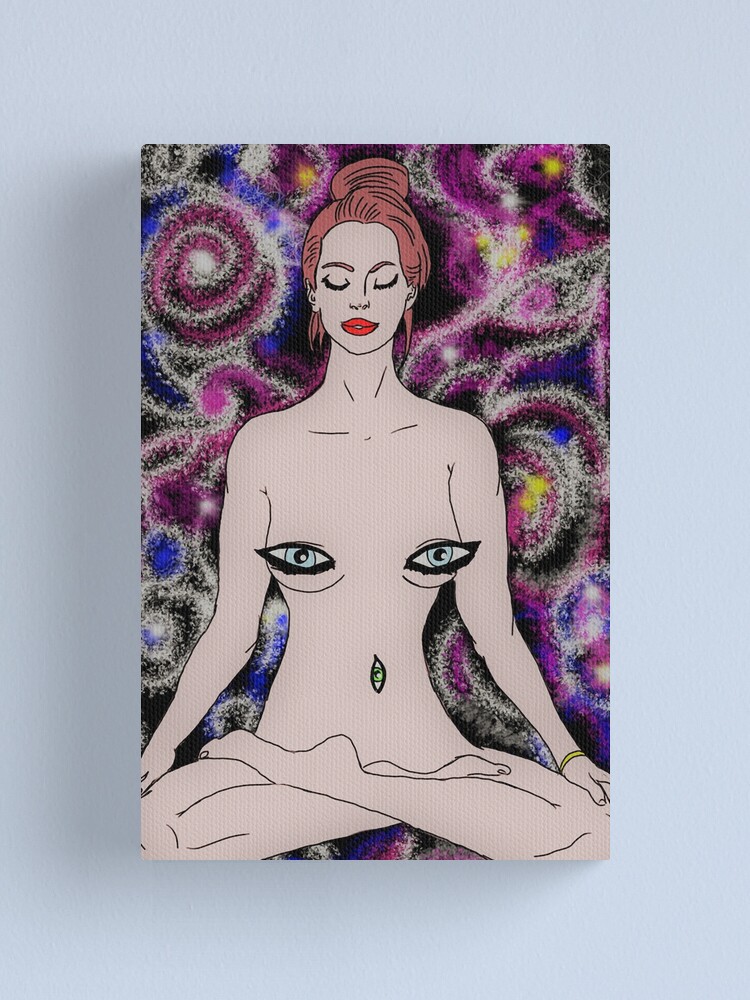 Alternate view of Woman In The Cosmos Canvas Print