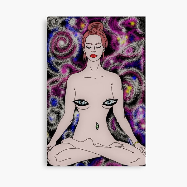 Woman In The Cosmos Canvas Print