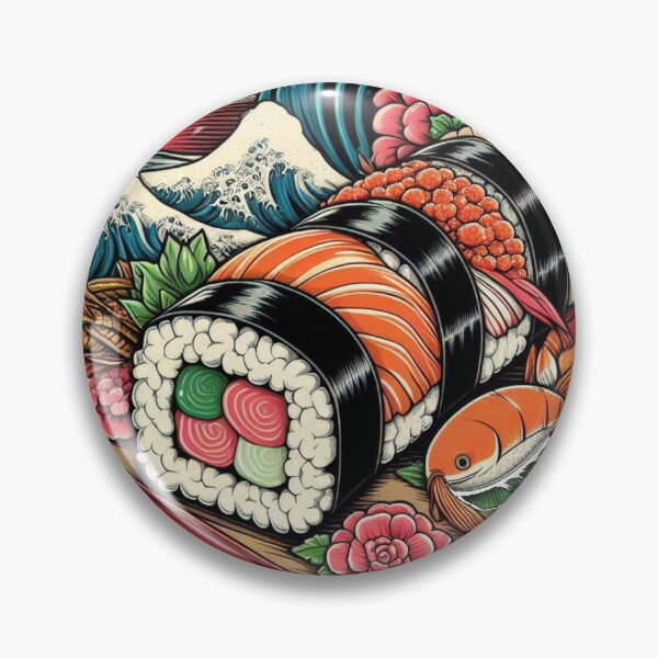 Item preview, Sushi Wave Men Women Vintage Edo Japanese designed and sold by Collin36.