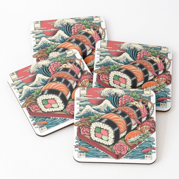Item preview, Sushi Wave Men Women Vintage Edo Japanese designed and sold by Collin36.
