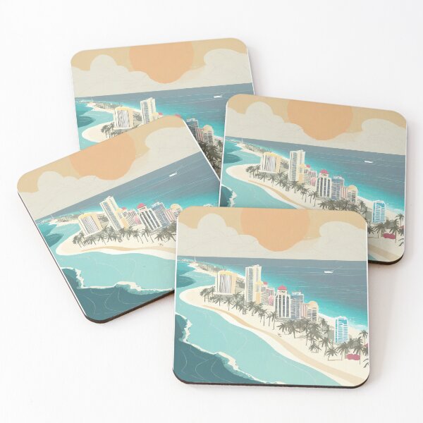 Item preview, Vintage Cancún en México - Puesta de sol en la playa tropical designed and sold by pod24.