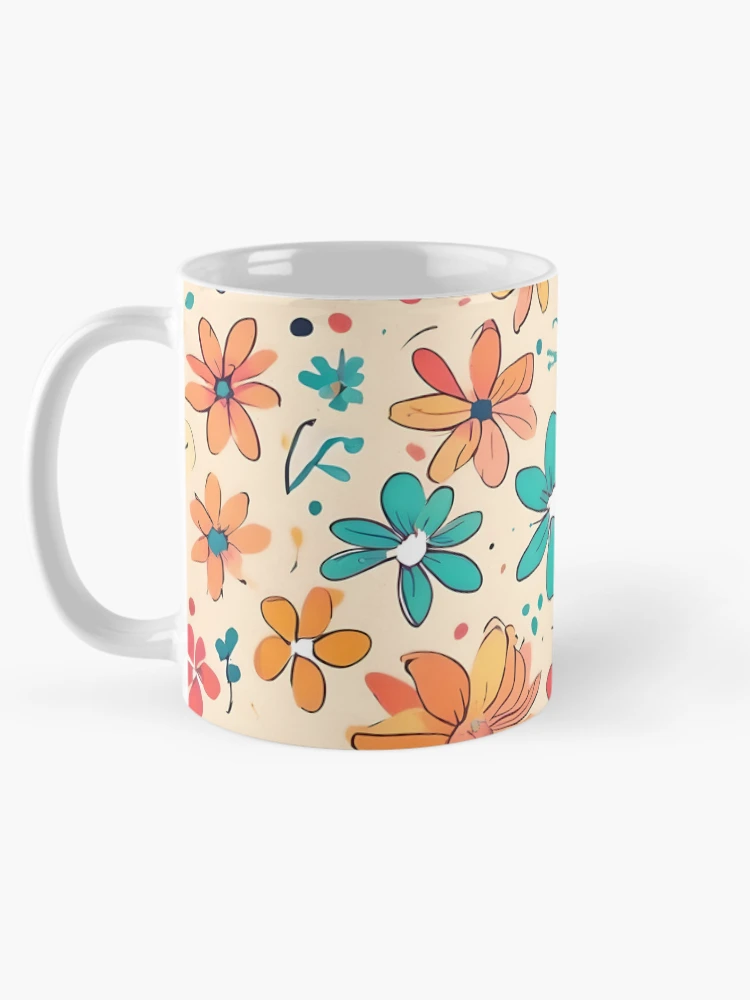Thumbnail 5 of 6, Coffee Mug, Small Flower Pattern designed and sold by RiawsShop.