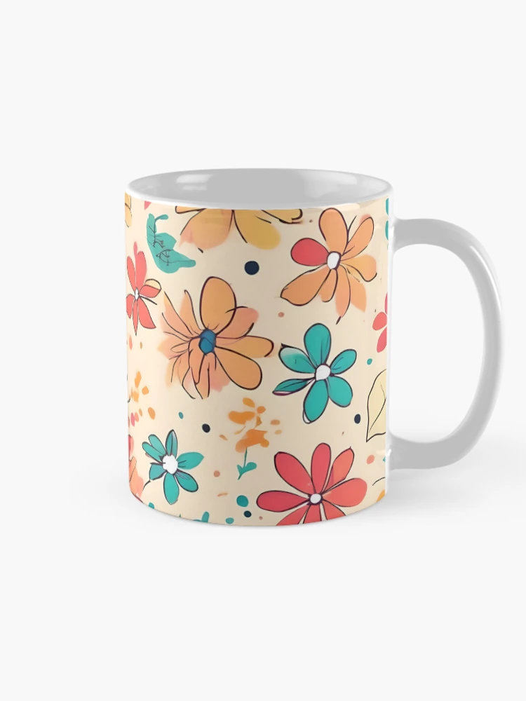 Thumbnail 3 of 6, Coffee Mug, Small Flower Pattern designed and sold by RiawsShop.